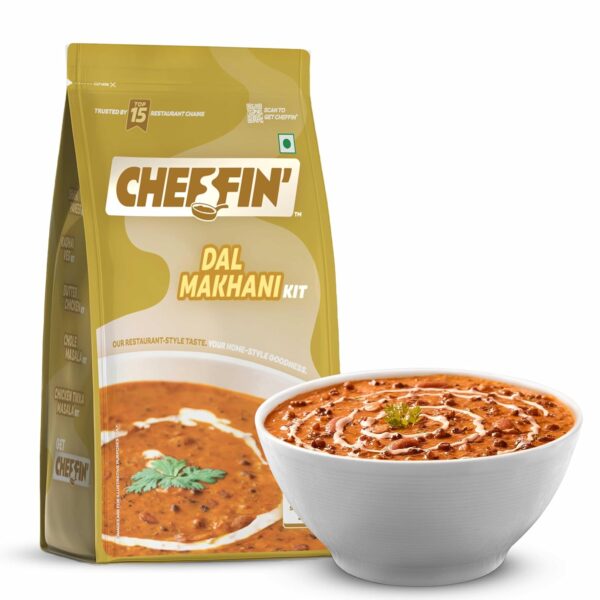 Cheffin' Dal Makhani – All Natural, No Preservatives | Ready in 10 Minutes | 3-Pouch Cooking Kit | Restaurant Style | Serves 2–3